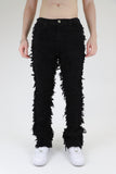 AJS693 EXTREME FRAYED STACKED JEANS - Wear with style