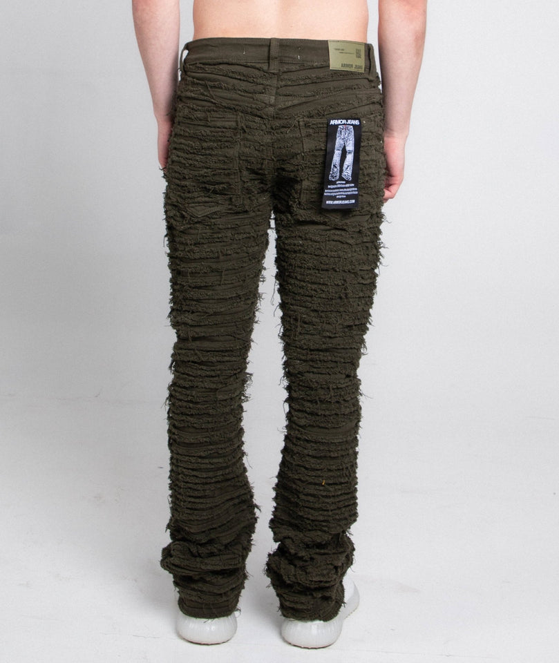 AJS693 EXTREME FRAYED STACKED JEANS - Wear with style