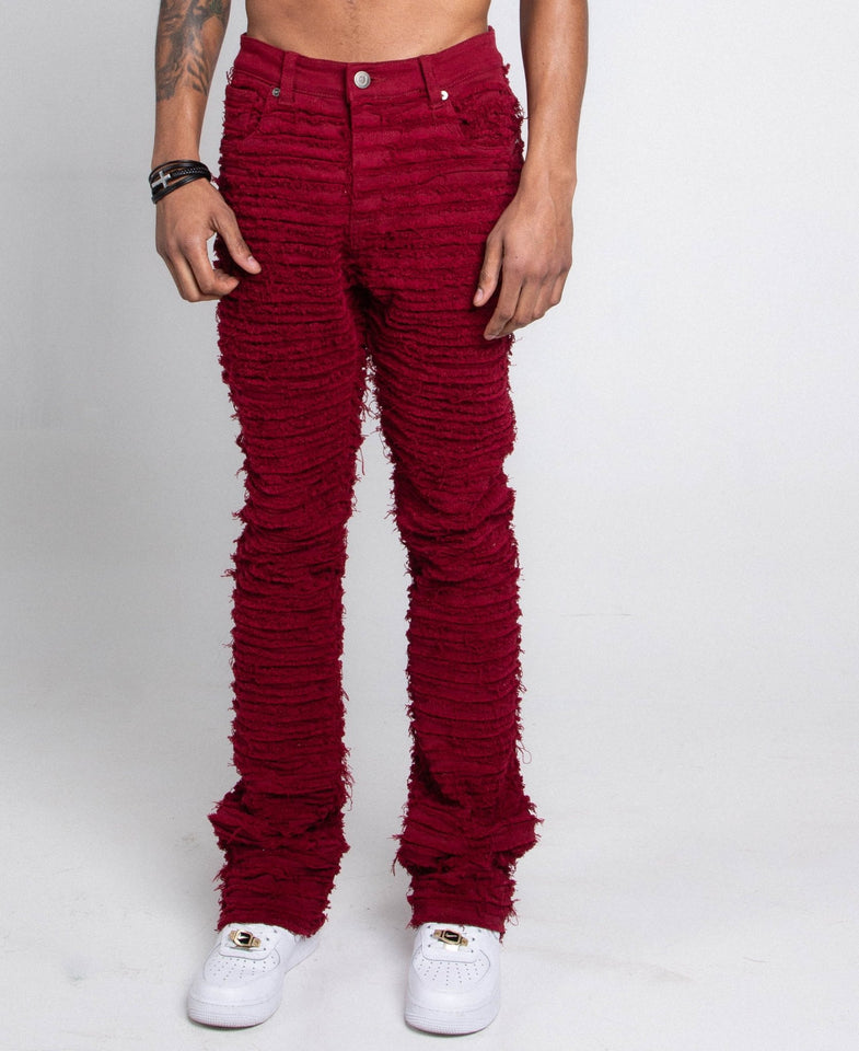 AJS693 EXTREME FRAYED STACKED JEANS - Wear with style