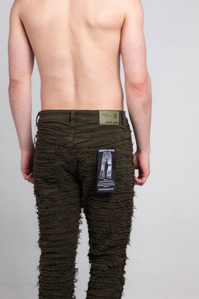 AJS693 EXTREME FRAYED STACKED JEANS - Wear with style