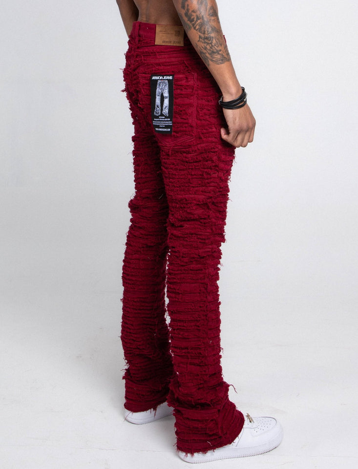 AJS693 EXTREME FRAYED STACKED JEANS - Wear with style