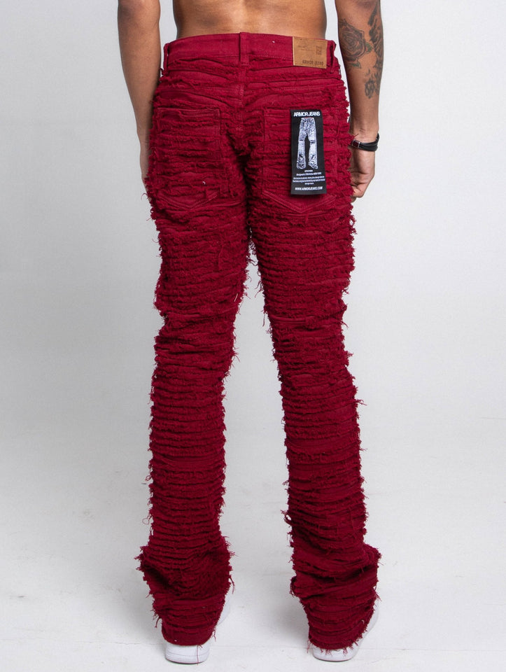 AJS693 EXTREME FRAYED STACKED JEANS - Wear with style