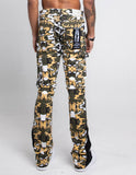 AJS699 - 10 CAMO STACKED CARGO PANTS - Wear with style