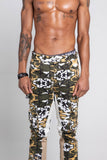 AJS699 - 10 CAMO STACKED CARGO PANTS - Wear with style