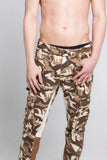 AJS699 - 11 BROWN CAMO STACKED PANTS - Wear with style