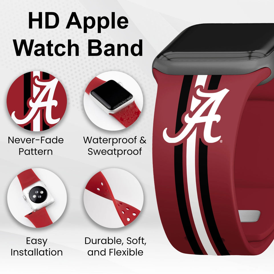 Alabama Crimson Tide HD Apple Watch Band - Wear with style