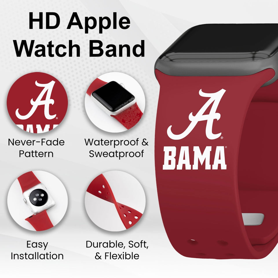 Alabama Crimson Tide HD Apple Watch Band - Wear with style