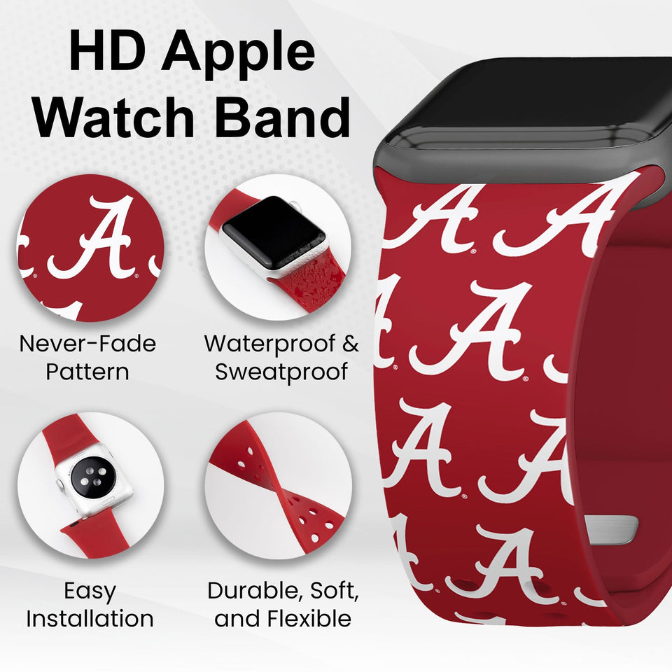 Alabama Crimson Tide HD Apple Watch Band - Wear with style