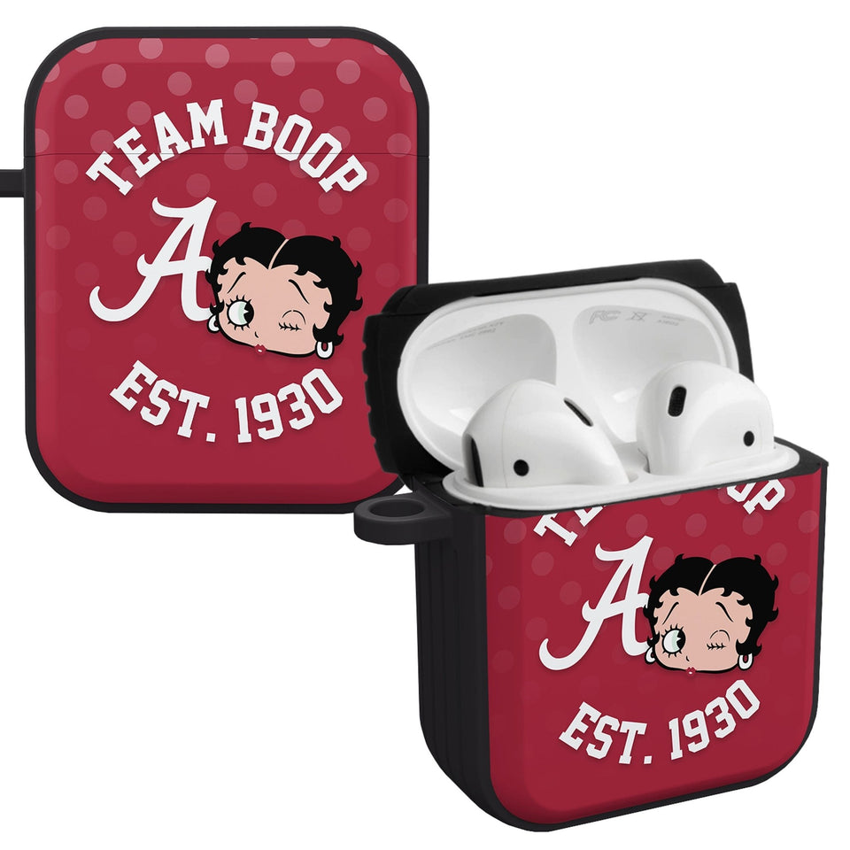 Alabama Crimson Tide X Betty Boop HDX Apple AirPods Gen 1 & 2 Case Cover - Wear with style
