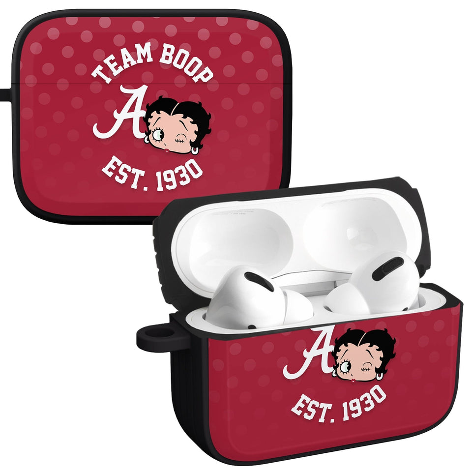 Alabama Crimson Tide X Betty Boop HDX Apple AirPods Pro 1 & 2 Case Cover - Wear with style