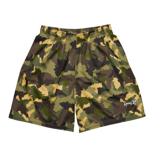 Official Dominican Camo Print — Forest — mesh shorts