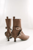 Alma Booties Brown - Wear with style
