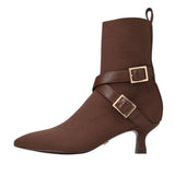 Alma Booties Brown - Wear with style