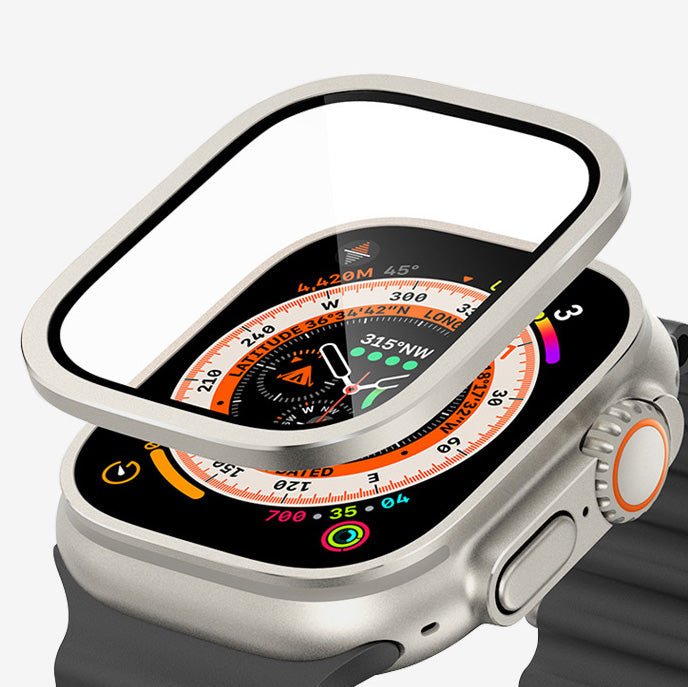 Aluminum Alloy Frame Tempered Film For Apple Watch - Wear with style