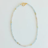 Aquamarine Mini Beaded Necklace - Wear with style