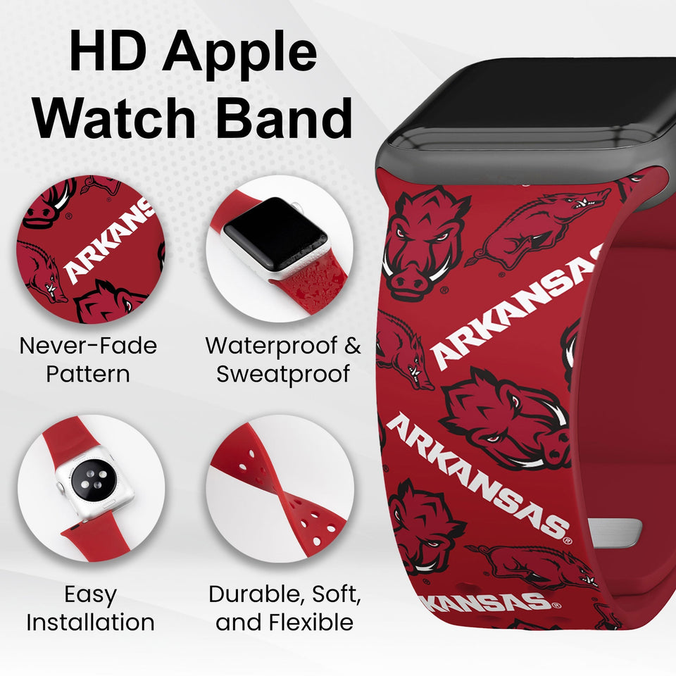 Arkansas Razorbacks HD Apple Watch Band - Wear with style