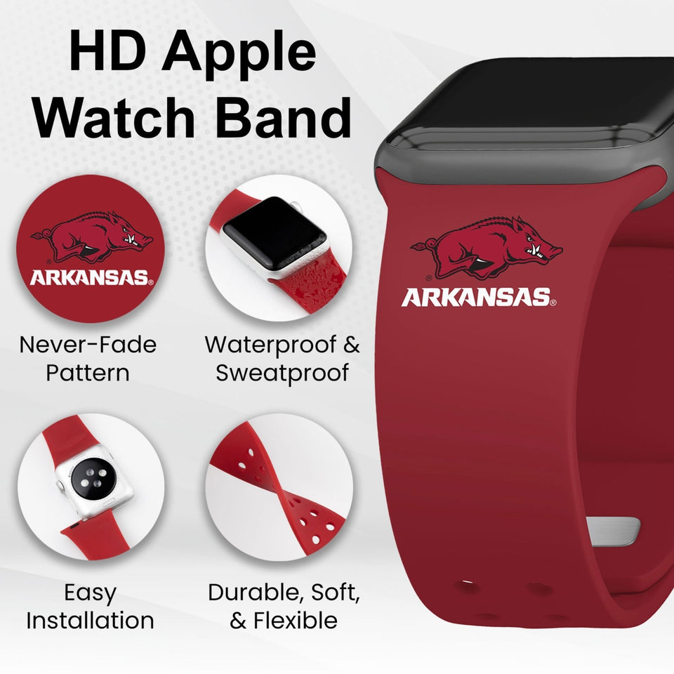 Arkansas Razorbacks HD Apple Watch Band - Wear with style