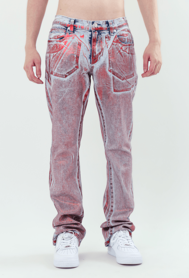 ASJ08 FOIL WASH STACKED JEANS - Wear with style