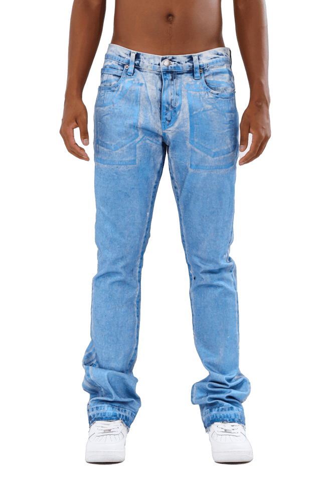 ASJ08 FOIL WASH STACKED JEANS - Wear with style