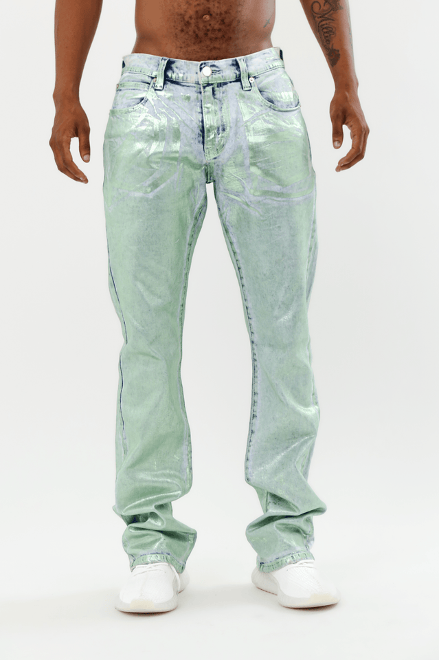 ASJ08 FOIL WASH STACKED JEANS - Wear with style