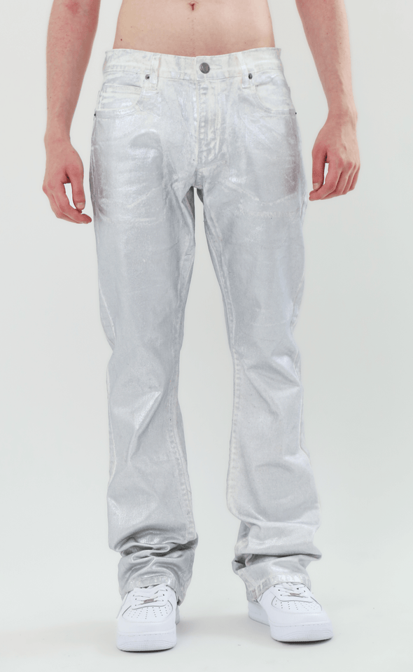 ASJ08 FOIL WASH STACKED JEANS - Wear with style