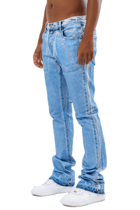 ASJ08 FOIL WASH STACKED JEANS - Wear with style