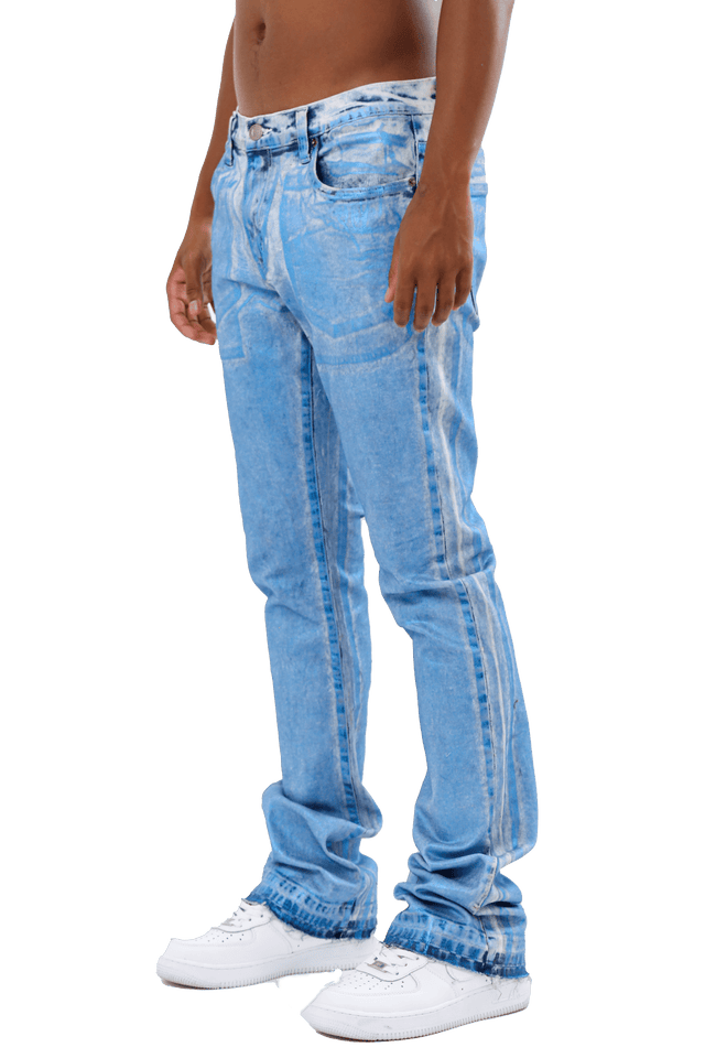 ASJ08 FOIL WASH STACKED JEANS - Wear with style