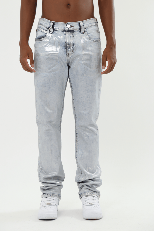 ASJ08 FOIL WASH STACKED JEANS - Wear with style
