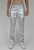 ASJ8069 METALLICA DIP STACKED JEANS - Wear with style