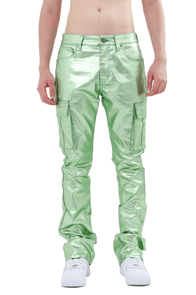 ASJ8069 METALLICA DIP STACKED JEANS - Wear with style