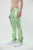 ASJ8069 METALLICA DIP STACKED JEANS - Wear with style
