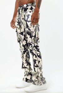ASJ8069 METALLICA DIP STACKED JEANS - Wear with style