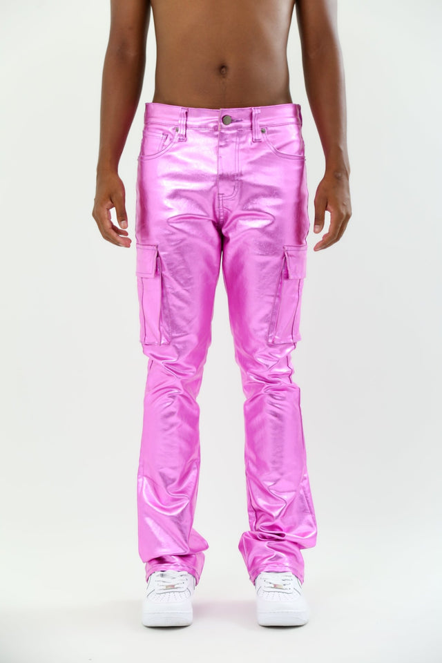 ASJ8069 METALLICA DIP STACKED JEANS - Wear with style