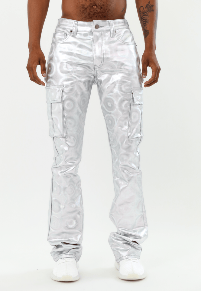 ASJ8069 METALLICA DIP STACKED JEANS - Wear with style