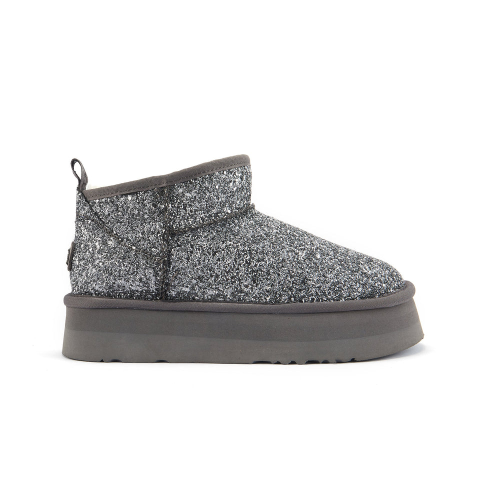COSY ULTRA PLATFOAM GLITTER PEWTER