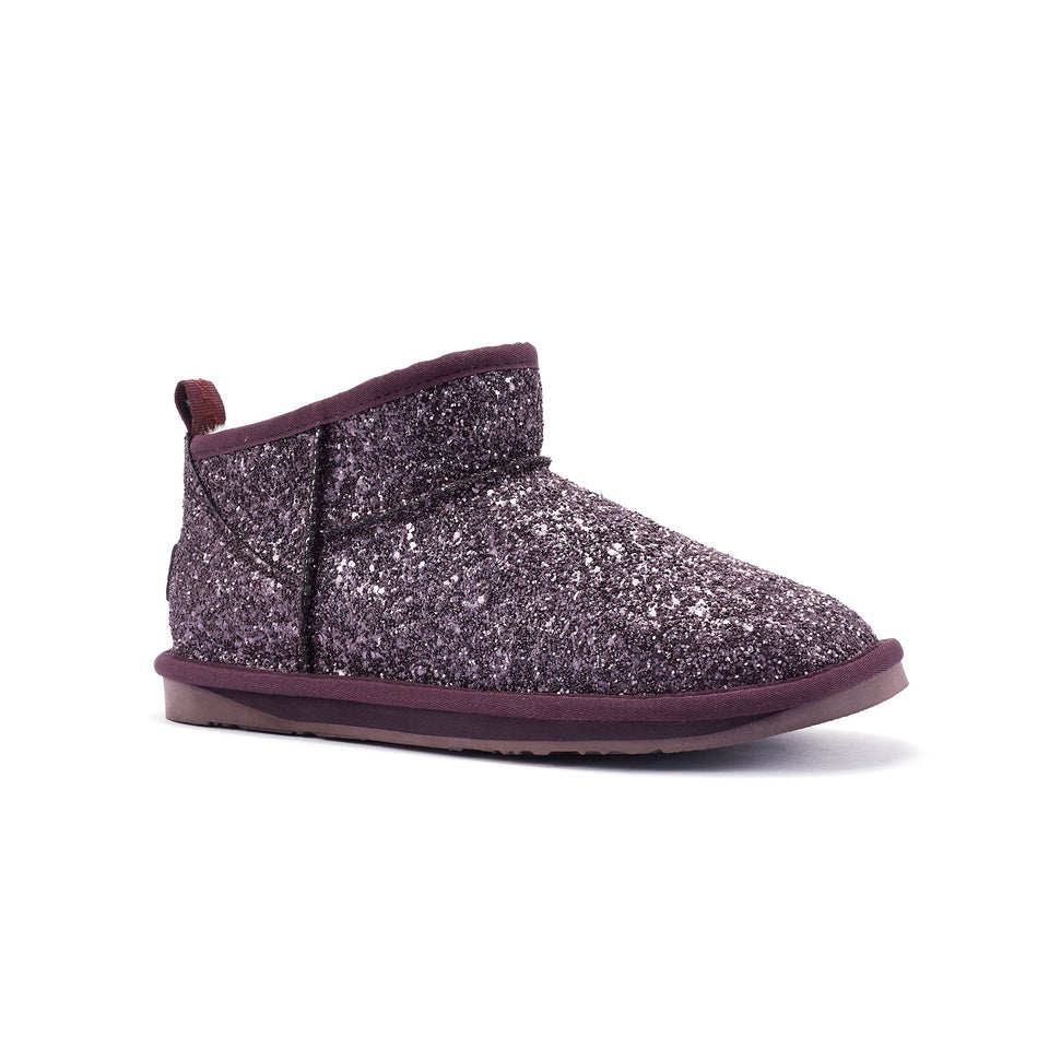 COSY ULTRA SHORT GLITTER PLUM