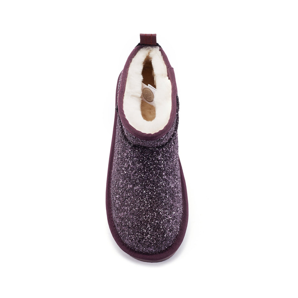 COSY ULTRA SHORT GLITTER PLUM