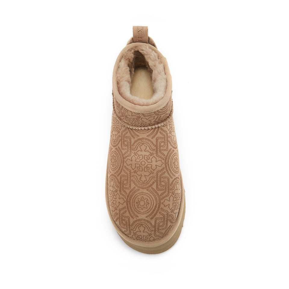 COSY ULTRA SHORT PLATFOAM EMBOSSED TAUPE