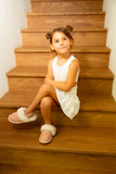 KIDS SLINGBACK MULE CHESTNUT (ELASTIC)