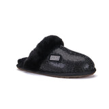 CLOSED MULE GLITTER BLACK
