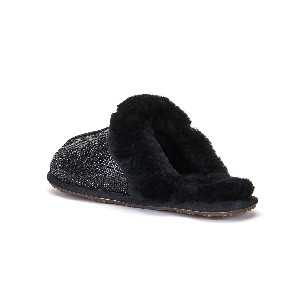 CLOSED MULE GLITTER BLACK