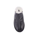 MENS CLOSED MULE LEATHER BLACK
