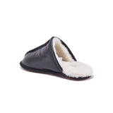 MENS CLOSED MULE LEATHER BLACK