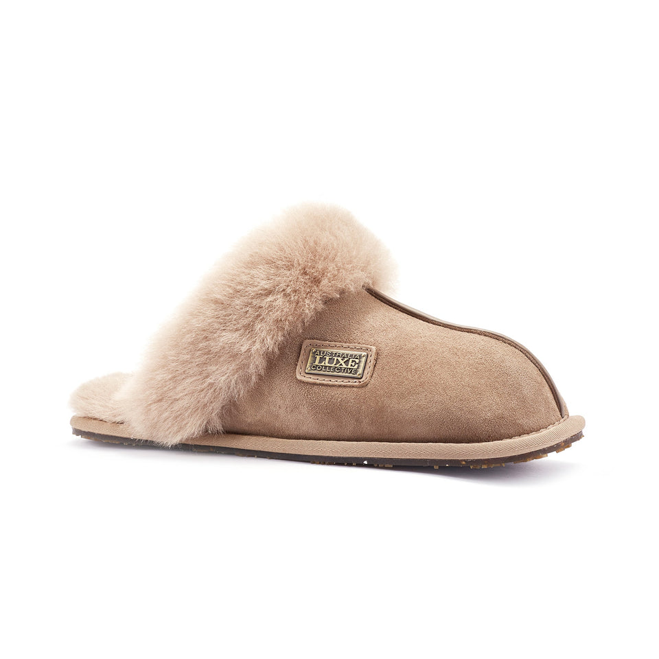 CLOSED MULE TAUPE