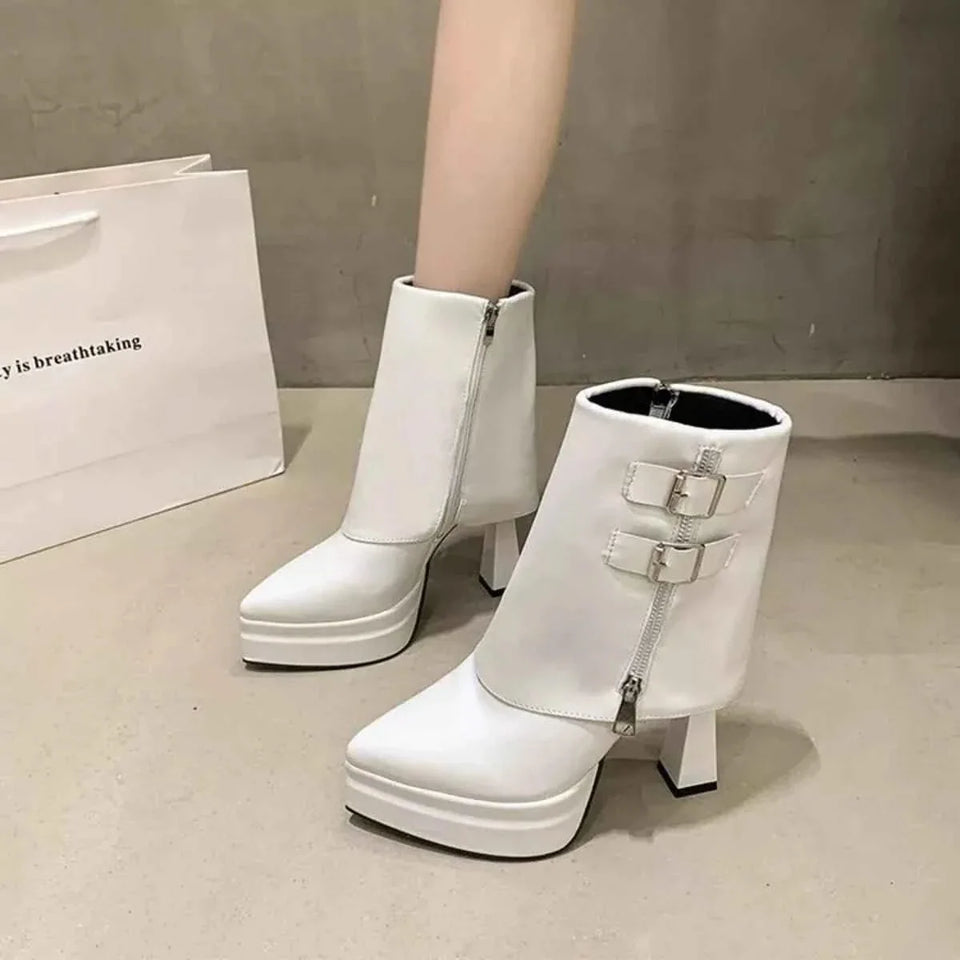 Elegant Point Toe : High Heels Boots