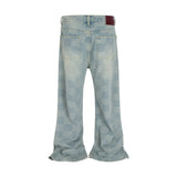 AZUL CHECKERED FLARE DENIM