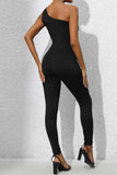 Perfee One Shoulder : Sleeveless Jumpsuit
