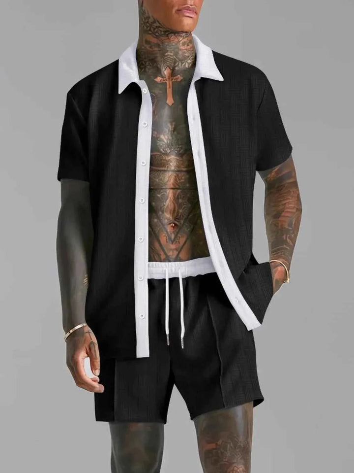 Men's Graphic Tee Set, Half Sleeve Tee for Men, Comfortable Men's Shirt