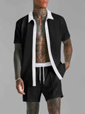 Men's Graphic Tee Set, Half Sleeve Tee for Men, Comfortable Men's Shirt