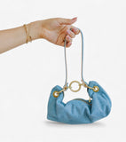Baby Blair - East West Shoulder Bag, Denim Leather - Wear with style